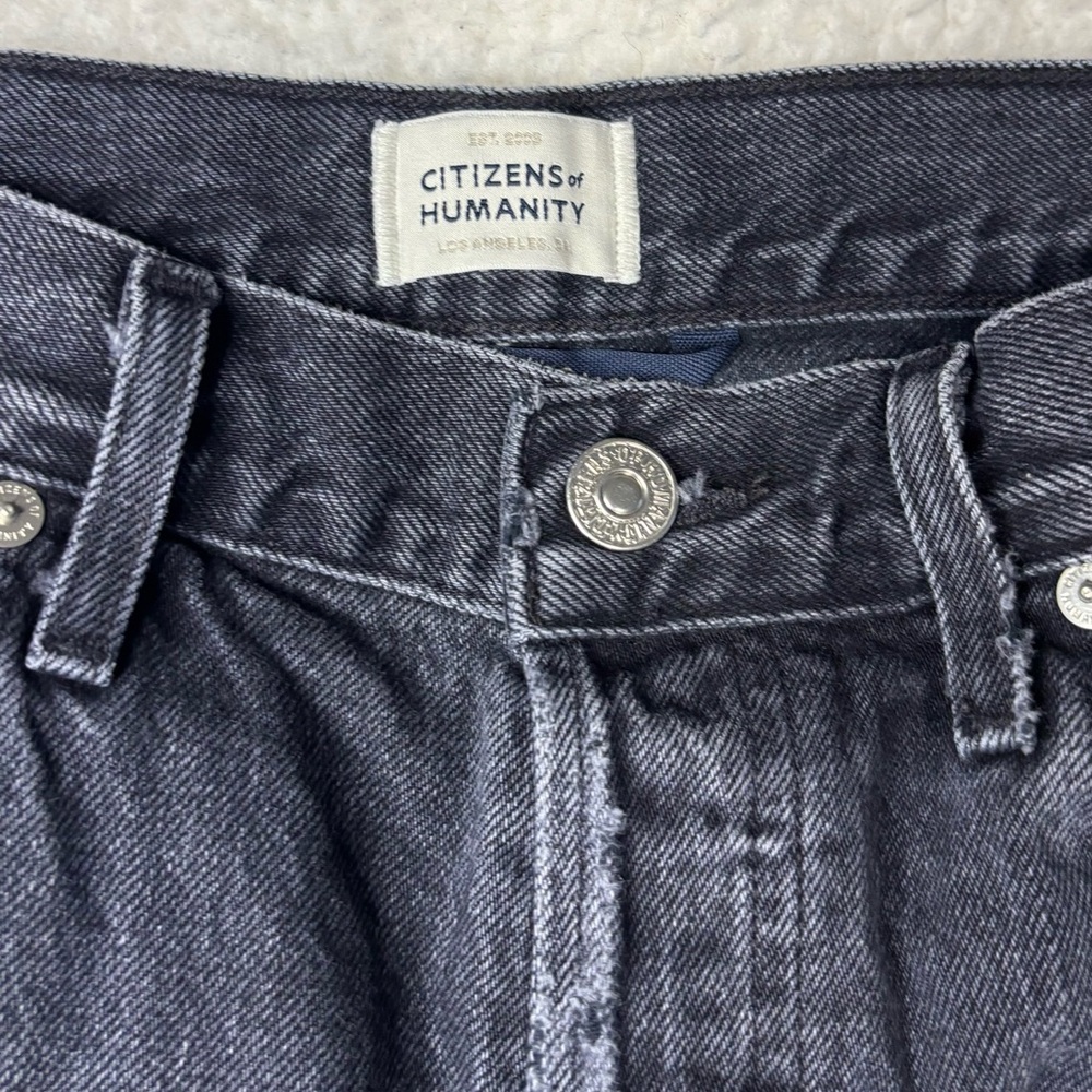 Citizens of Humanity Women Black Wash Ambrosio Bermuda Shorts - Picture 5 of 13